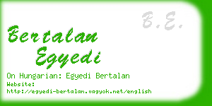 bertalan egyedi business card